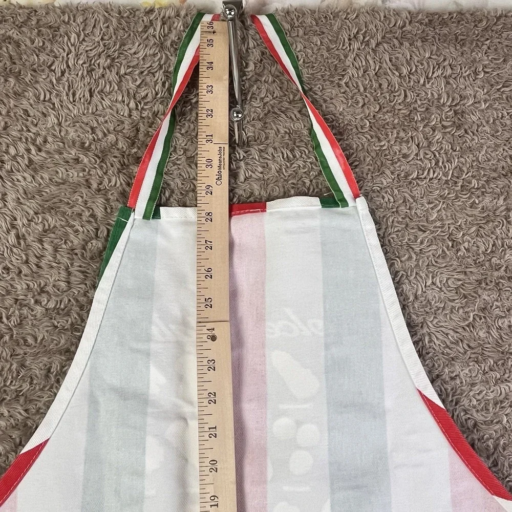 Dolce Italia Florence Bar Apron Red White Green Flag of Italy Striped Sweets